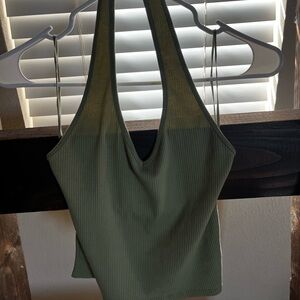 American Eagle Outfitters Sage Ribbed Camisole